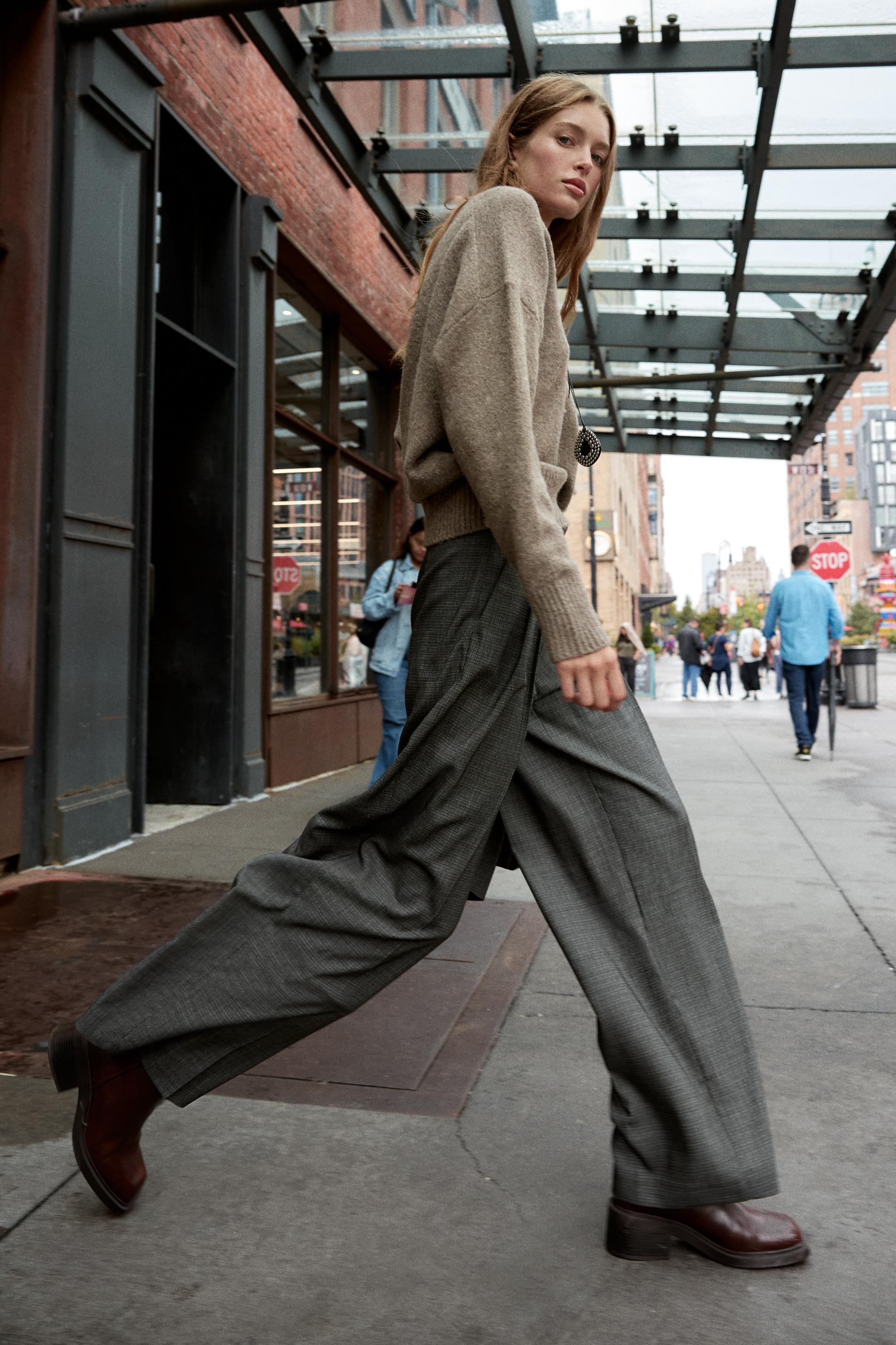 PANTALON LARGE À PINCES